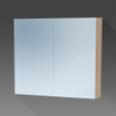 BRAUER Dual Spiegelkast - 80x70x15cm - 2 links- rechtsdraaiende spiegeldeur - MFC - legno calore SW242125