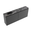 MONDIAZ TURE-DLUX meuble de toilettes 120 cm Dark Grey. Lavabo EDEN Lava position gauche. Avec 1 trou de robinet. SW1103787
