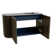 Mondiaz JOYA-DLUX 71.6cm toiletmeubel - ronding links kleur Shadow - Wastafel FAYE positie Rechts Zonder kraangat kleur Oza. SW1425062