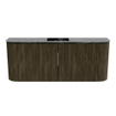 Mondiaz JOYA-DLUX Meuble de toilette 103,2 cm - arrondi gauche et droite couleur Shadow - Vasque FAYE position Milieu Sans trou de robinet couleur Lava SW1422893