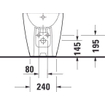 Duravit D-neo bidet staand 580mm wit SW640543