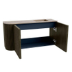 Mondiaz JOYA-DLUX Meuble de toilette 81,6 cm - arrondi gauche couleur Shadow - Lavabo FAYE position Droite Sans trou de robinet couleur Arena SW1424838