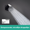 Hansgrohe Pulsify Douche de tête 10.5cm 1 jet vert sans bras mat noir SW651484