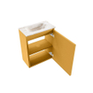 MONDIAZ TURE-DLUX Meuble toilette - 40cm - Ocher - EDEN - vasque Frappe - position centrale - sans trou de robinet SW1102852