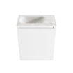 MONDIAZ TURE-DLUX Meuble toilette - 40cm - Talc - EDEN - vasque Ostra - position gauche - 1 trou de robinet SW1104650