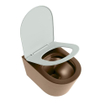 MONDIAZ LAVIE WC suspendu - 36x53cm - sans bride - Greey (gris) - softclose - quick-release - abattant WC - Rust (marron) SW1208626