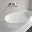 Villeroy & Boch Antao Lavabo - 65x40x14.6cm - asymétrique - sans trop-plein - Stone White mat SW917843