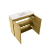 MONDIAZ TURE-DLUX Meuble toilette - 60cm - Oro - EDEN - vasque Frappe - position centrale - sans trou de robinet SW1102907