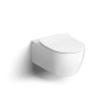 Clou New Hammock Wandtoilet - 54x36.5x38cm - spoelrandloos - met dunne zitting - diepspoel - glans wit SW1442471