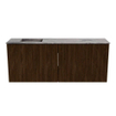 Mondiaz JOYA-DLUX 100cm meuble de toilette - couleur Walnut - Vasque FAYE position Gauche Sans trou de robinet couleur Sombra. SW1424739