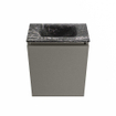 MONDIAZ TURE-DLUX Meuble toilette - 40cm - Smoke - EDEN - vasque Lava - position centrale - sans trou de robinet SW1104038