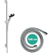 Hansgrohe Pulsify Select ensemble barre de douche coulissante 3jets Relaxation EcoSmart 10.5cm avec barre coulissante 90 cm Chrome SW651055