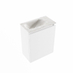 MONDIAZ TURE-DLUX Meuble de toilettes 40cm Talc. EDEN lavabo Ostra position gauche. Avec 1 trou de robinet. SW1104650