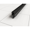 Xellanz Bande anti-fuite universelle horizontale 200cm pour verre 10mm noir mat SW523976