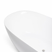 FugaFlow Eccelente Calma Vrijstaand bad - 170x80cm - acryl - sifon - glans wit SW1451425