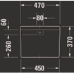 Duravit Philippe Starck 3 duoblokreservoir compleet BIG 47x21cm onder links en achter aansluiting 0290476