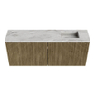 Mondiaz JOYA-DLUX 100cm toiletmeubel - kleur Dusk - Wastafel FAYE positie Rechts Zonder kraangat kleur Glace. SW1423163