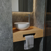 Saniclass Terra Planche de lavabo - 40x25x10cm - avec porte-serviettes - sandwood (Chêne clair) SW1470599