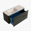 Mondiaz CIRO-DLUX Badkamermeubelset - 110x45x50cm - Solid surface wastafel Meli - 1 wasbak Links - 1 kraangat - 2 lades - Shadow SW1532289