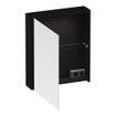 BRAUER Impress Deluxe armoire de toilette - 60x70x15cm - éclairage interne et externe - 1 porte miroir double face à charnière gauche Timber Black SW1198979