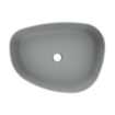 Arcqua Rocker vasque à poser - 50x37x13cm - organique - cast marble - gris mat SW927808