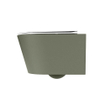 MONDIAZ LAVIE wandclosetpack - 36x53cm - diepspoel - rimless - Army (groen) - softclose - quick-release - toiletzitting - Talc (white) SW1208753