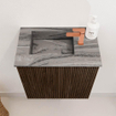 Mondiaz JOYA-DLUX Meuble de toilette 40cm - couleur Walnut - Vasque FAYE position Gauche 1 trou de robinet couleur Sombra. SW1424713