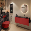 MONDIAZ TURE-DLUX Meuble toilette - 100cm - Fire - EDEN - vasque Lava - position droite - sans trou de robinet SW1103781