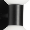 QAZQA Cederic applique murale - 8x20,4x11,3 cm - 2 lumières - installation horizontale/verticale - IP44 - noir mat SW1187220