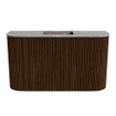 Mondiaz JOYA-DLUX 73.2cm toiletmeubel - ronding links en rechts kleur Walnut - Wastafel FAYE positie Midden Zonder kraangat kleur Oza. SW1424606