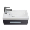 Xellanz Emma meuble de lavabo avec vasque 50 x 25 x 50 cm gris haute brillance SW95797