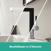 Hansgrohe Finoris wastafelkraan 230 draaibaar pop-up plug mat wit SW651076