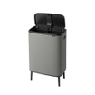 Brabantia Bo Touch Bin Hi Afvalemmer - 2x30 liter - 2 kunststof binnenemmers - mineral concrete grey SW1117308