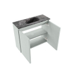 MONDIAZ TURE-DLUX Meuble toilette - 60cm - Greey - EDEN - vasque Lava - position centrale - sans trou de robinet SW1103801