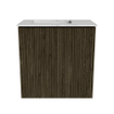 Mondiaz JOYA-DLUX Meuble de toilette 40cm - couleur Shadow - Vasque FAYE position Gauche Sans trou de robinet couleur Opalo SW1422923