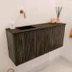 Mondiaz JOYA 90cm meuble de salle de bains - couleur Shadow - Vasque FAYE position Gauche Sans trou de robinet couleur Urban. SW1421508