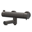 IVY Tribe Robinet de baignoire thermostatique - partie de finition - bec baignoire rotatif - inverseur - inox 316 - Carbon black brossé PVD SW1031104