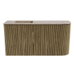 Mondiaz JOYA-DLUX Meuble de salle de bains 81,6cm - arrondi droit couleur Dusk - Vasque FAYE position Gauche 1 trou de robinet couleur Arena. SW1426270