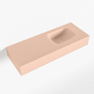 Mondiaz LEX Lavabo - 80x30x12cm - vasque droite - sans trous de robinetterie - solid surface - Rosee SW1026134
