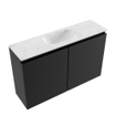 MONDIAZ TURE-DLUX Meuble toilette - 80cm - Urban - EDEN - vasque Opalo - position centrale - 1 trou de robinet SW1104198