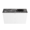 MONDIAZ TURE-DLUX Meuble toilette - 80cm - Talc - EDEN - vasque Lava - position droite - 1 trou de robinet SW1103648