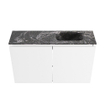 MONDIAZ TURE-DLUX Meuble WC 80 cm Talc. EDEN lavabo Lava position à droite. Avec 1 trou de robinet. SW1103648