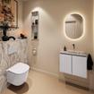 MONDIAZ TURE-DLUX meuble WC 60 cm Cale. EDEN lavabo Glace position droite. Sans trou de robinet. SW1103244