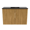 Mondiaz JOYA 60cm meuble de salle de bains WC - couleur Oak - Vasque FAYE position Milieu Sans trou de robinet couleur Urban. SW1421187