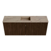 Mondiaz JOYA-DLUX 100cm toiletmeubel - kleur Walnut - Wastafel FAYE positie Midden 1 kraangat kleur Arena. SW1424340