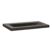 BRAUER Magma wastafel 80x46x5cm - 1 wasbak - 0 kraangaten - natuursteen - basalt antraciet SW10774