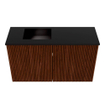 Mondiaz JOYA 70cm meuble de salle de bains WC - couleur Ruby - Vasque FAYE position Gauche 1 trou de robinet couleur Urban SW1421801