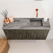 Mondiaz JOYA-DLUX 80cm toiletmeubel - kleur Shadow - Wastafel FAYE positie Rechts Zonder kraangat kleur Sombra. SW1425193