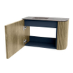 Mondiaz JOYA-DLUX Meuble de salle de bains 61.6cm - arrondi droite couleur Dusk - Vasque FAYE position Gauche 1 trou de robinet couleur Oza SW1425995