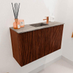 Mondiaz JOYA-DLUX 70cm meuble de toilette - couleur Ruby - Vasque FAYE position Milieu 1 trou de robinet couleur Oza. SW1425500